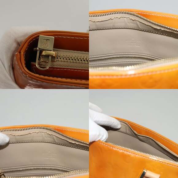 LOUIS VUITTON Monogram Vernis Houston Hand Bag Jaune M91121 - Picture 11 of 13